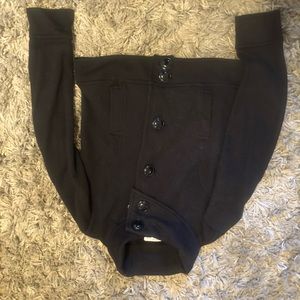 Black button up cotton jacket M